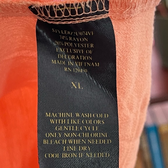 LEE Orange half sleeve blouse in size XL - Picture 4 of 5